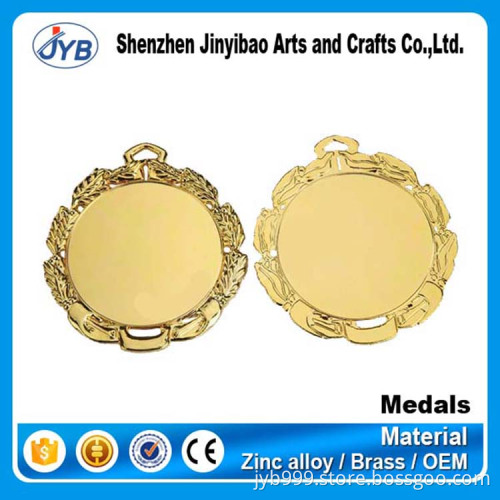 Gold plated blank taekwondo medal free OEM design offered